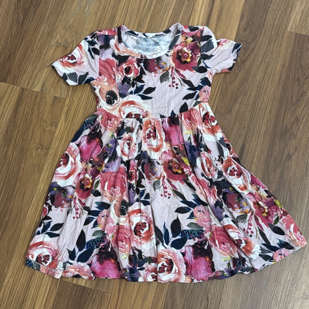 Posh Peanut Toddler Girls 2T Watercolor Roses Twirly Dress VGC